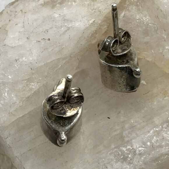 Vintage - Now Lot of (3) Pairs Heart Earrings Stud Pierced Sterling 925 Silver - Picture 10 of 12